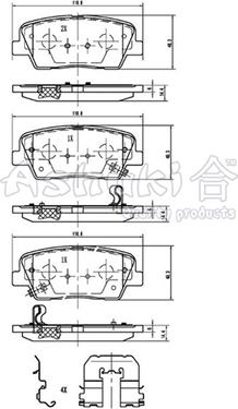 Ashuki 1083-2130 - Bremžu uzliku kompl., Disku bremzes www.autospares.lv