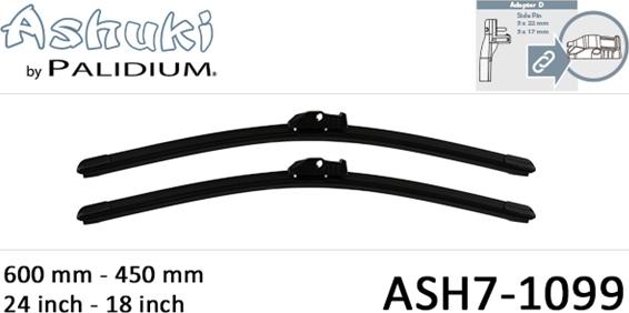 Ashuki ASH7-1099 - Stikla tīrītāja slotiņa autospares.lv