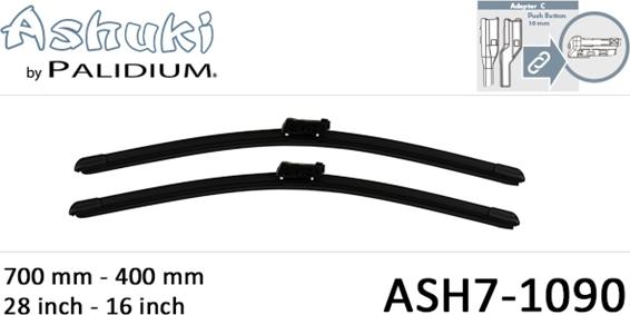 Ashuki ASH7-1090 - Stikla tīrītāja slotiņa autospares.lv