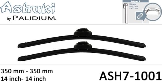 Ashuki ASH7-1001 - Stikla tīrītāja slotiņa www.autospares.lv