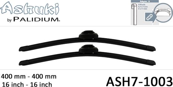 Ashuki ASH7-1003 - Stikla tīrītāja slotiņa autospares.lv