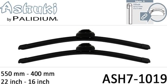 Ashuki ASH7-1019 - Stikla tīrītāja slotiņa www.autospares.lv