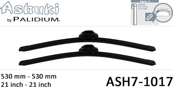 Ashuki ASH7-1017 - Щетка стеклоочистителя www.autospares.lv