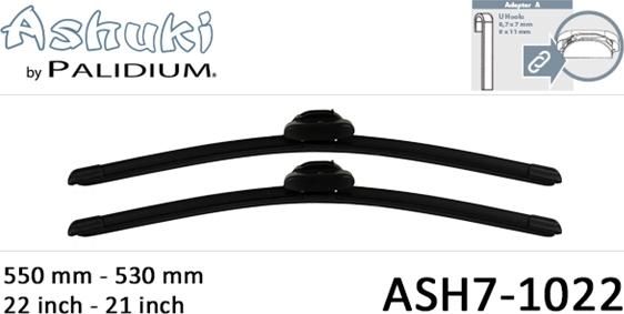 Ashuki ASH7-1022 - Stikla tīrītāja slotiņa www.autospares.lv