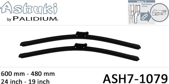 Ashuki ASH7-1079 - Stikla tīrītāja slotiņa autospares.lv