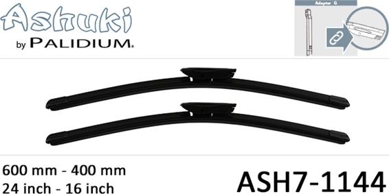 Ashuki ASH7-1144 - Щетка стеклоочистителя www.autospares.lv