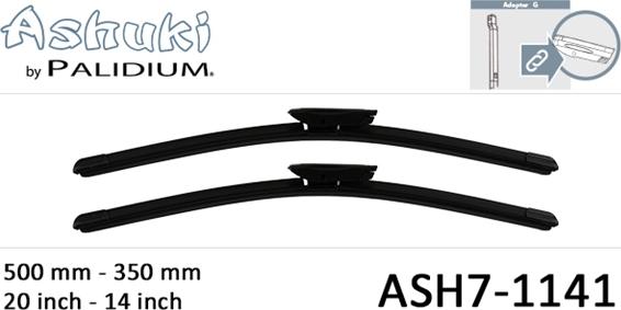 Ashuki ASH7-1141 - Stikla tīrītāja slotiņa www.autospares.lv