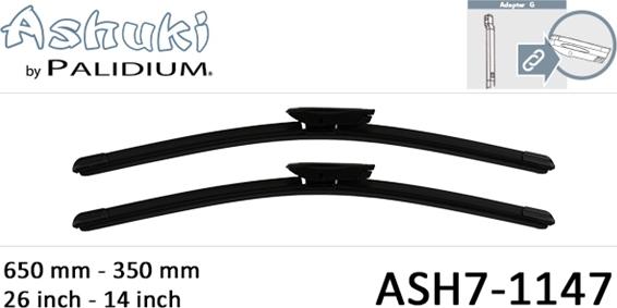 Ashuki ASH7-1147 - Щетка стеклоочистителя www.autospares.lv