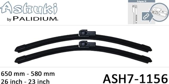 Ashuki ASH7-1156 - Wiper Blade www.autospares.lv