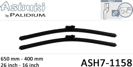 Ashuki ASH7-1158 - Wiper Blade www.autospares.lv