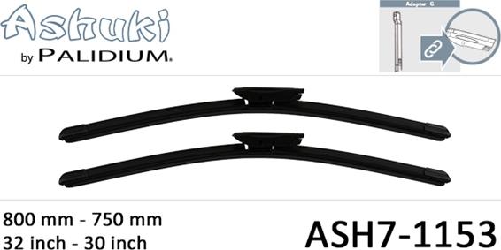 Ashuki ASH7-1153 - Stikla tīrītāja slotiņa www.autospares.lv