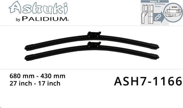 Ashuki ASH7-1166 - Stikla tīrītāja slotiņa www.autospares.lv