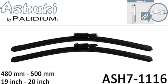 Ashuki ASH7-1116 - Stikla tīrītāja slotiņa www.autospares.lv