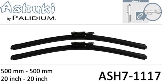 Ashuki ASH7-1117 - Stikla tīrītāja slotiņa www.autospares.lv