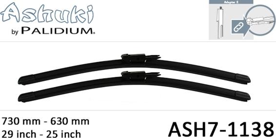 Ashuki ASH7-1138 - Stikla tīrītāja slotiņa autospares.lv