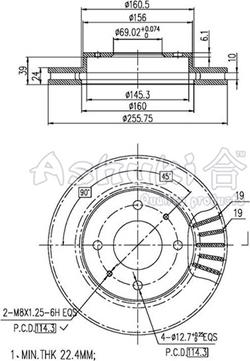 Ashuki C650-01 - Тормозной диск www.autospares.lv