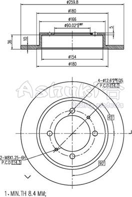 Ashuki C657-12 - Bremžu diski autospares.lv