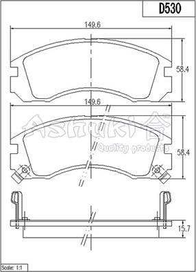 Ashuki C003-05 - Bremžu uzliku kompl., Disku bremzes www.autospares.lv