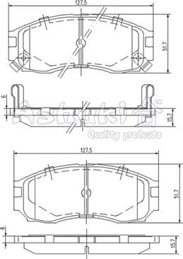 Ashuki C003-01 - Brake Pad Set, disc brake www.autospares.lv