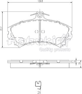 Ashuki C003-12 - Bremžu uzliku kompl., Disku bremzes www.autospares.lv