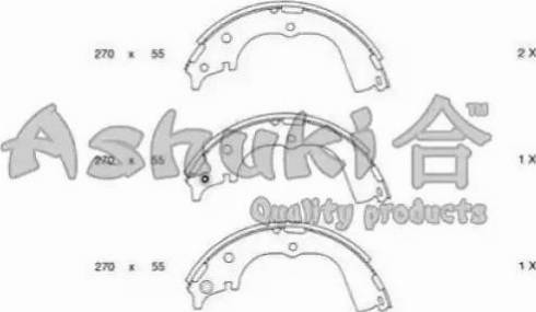 Ashuki D085-05 - Brake Shoe Set www.autospares.lv