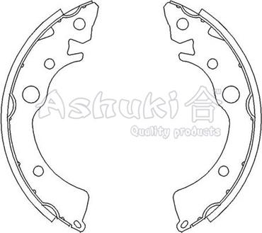 Ashuki H048-07 - Bremžu loku komplekts www.autospares.lv