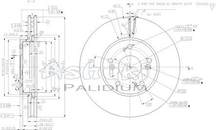 Ashuki H039-65 - Bremžu diski www.autospares.lv