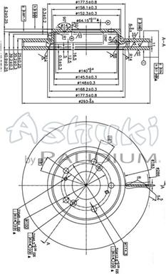 Ashuki H039-82 - Bremžu diski www.autospares.lv