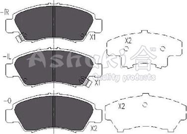 Ashuki H025-50 - Brake Pad Set, disc brake www.autospares.lv