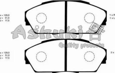 Ashuki H026-07 - Brake Pad Set, disc brake www.autospares.lv