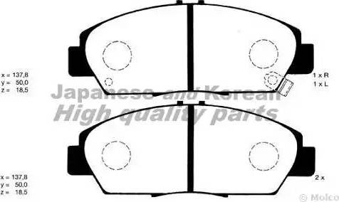 Ashuki H026-12 - Brake Pad Set, disc brake www.autospares.lv