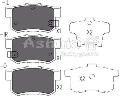 Ashuki H026-20 - Brake Pad Set, disc brake www.autospares.lv