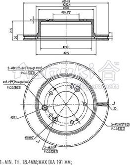 Ashuki I033-01 - Bremžu diski www.autospares.lv