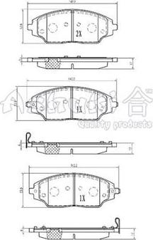 Ashuki J009-10 - Bremžu uzliku kompl., Disku bremzes autospares.lv