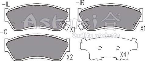 Ashuki K012-06 - Brake Pad Set, disc brake www.autospares.lv