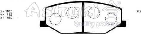 Ashuki K012-07 - Brake Pad Set, disc brake www.autospares.lv