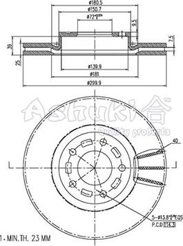 Ashuki M606-36 - Bremžu diski www.autospares.lv