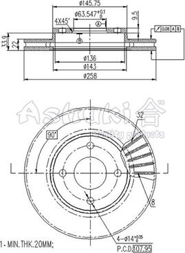 Ashuki M606-30 - Тормозной диск www.autospares.lv