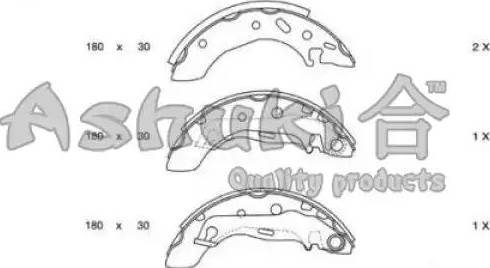 Ashuki M061-02 - Bremžu loku komplekts autospares.lv