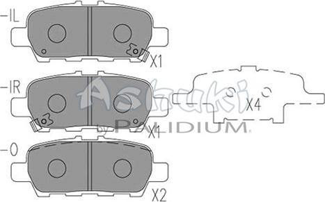 Ashuki N009-96 - Brake Pad Set, disc brake www.autospares.lv