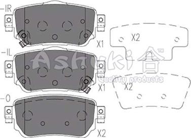 Ashuki N009-86 - Bremžu uzliku kompl., Disku bremzes autospares.lv