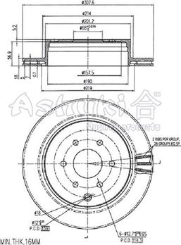 Ashuki N014-28 - Bremžu diski autospares.lv