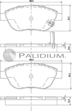 Ashuki P1-1489 - Bremžu uzliku kompl., Disku bremzes autospares.lv