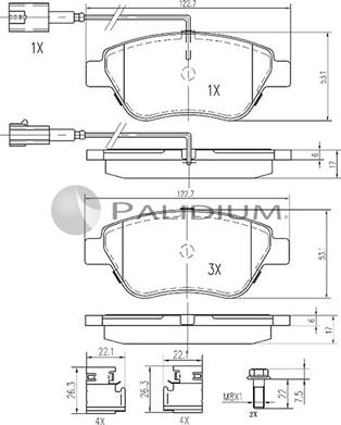 Ashuki P1-1482 - Brake Pad Set, disc brake www.autospares.lv