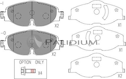 Ashuki P1-1551 - Bremžu uzliku kompl., Disku bremzes www.autospares.lv