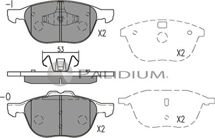 Ashuki P1-1564 - Bremžu uzliku kompl., Disku bremzes www.autospares.lv