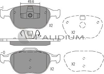 Ashuki P1-1519 - Тормозные колодки, дисковые, комплект www.autospares.lv