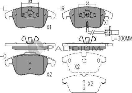 Ashuki P1-1538 - Тормозные колодки, дисковые, комплект www.autospares.lv