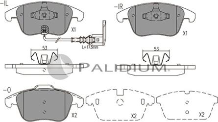 Ashuki P1-1574 - Bremžu uzliku kompl., Disku bremzes autospares.lv