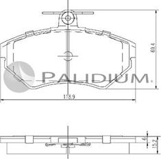 Ashuki P1-1091 - Brake Pad Set, disc brake www.autospares.lv